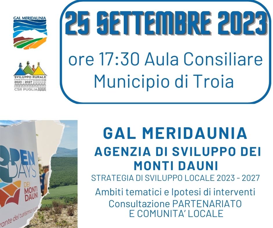 STRATEGIA DI SVILUPPO LOCALE 2023-2027